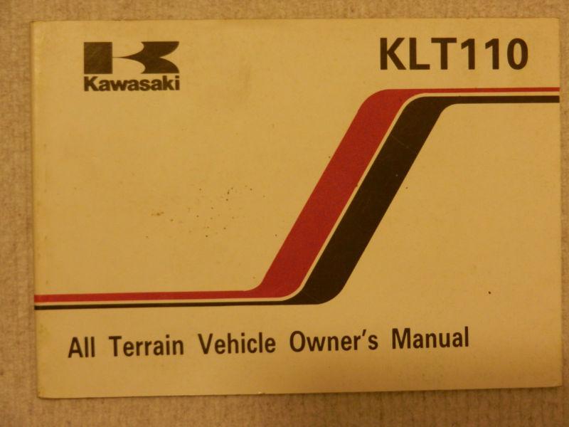 Owner's manual – 1985 klt110 (klt110-a2) - kawasaki – 99920-1267-02 - new