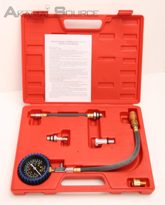 New gas engine compression tester testing gauge kit automotive tools nr 