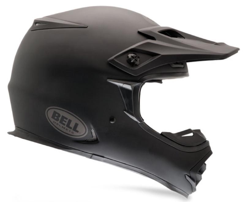Bell mx-2 matte black large mx motocross helmet off road dirtbike atv snell