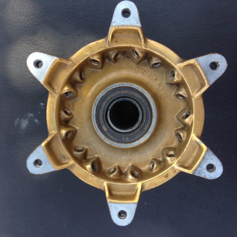 Yz yzf 125 250 250f 450 front wheel hub gold anodized