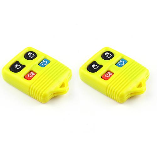 Lot 2pcs yellow transmitter keyless entry remote key case shell for ford fob 