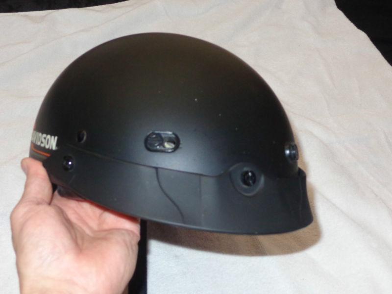 1/2 helmet flat black with harley logo