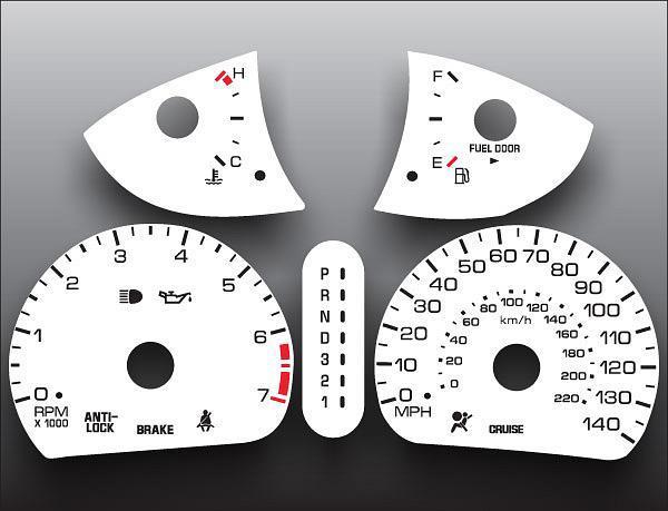 2000-2002 oldsmobile alero instrument cluster white face gauges 00-02