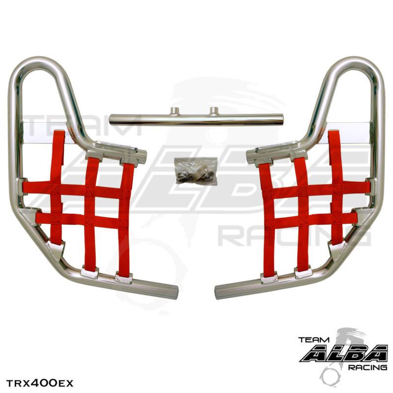 Trx 400ex trx400ex honda   nerf bars  alba racing pro elite silver/red 211-t1-sr