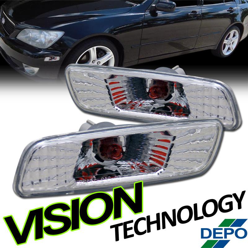 Depo 1998-2005 gs300/gs400/gs430/is300/ls400 euro clear side marker lights lamps