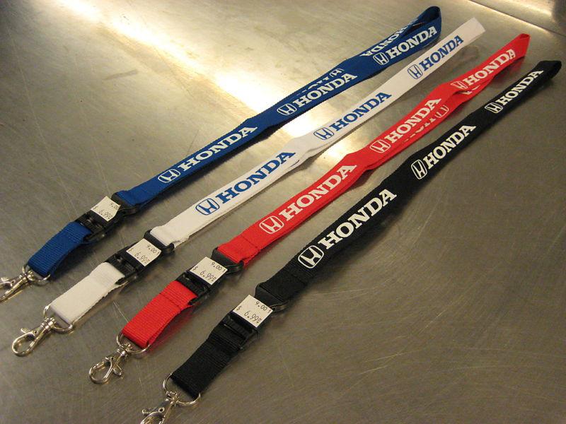 New white with red letters honda neck lanyards