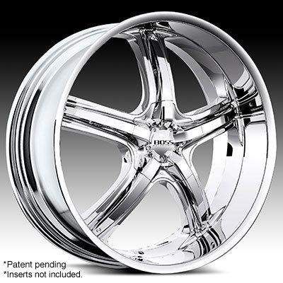 Style 3336, 22 x 9, 6 x 5.5" chrome boss wheels