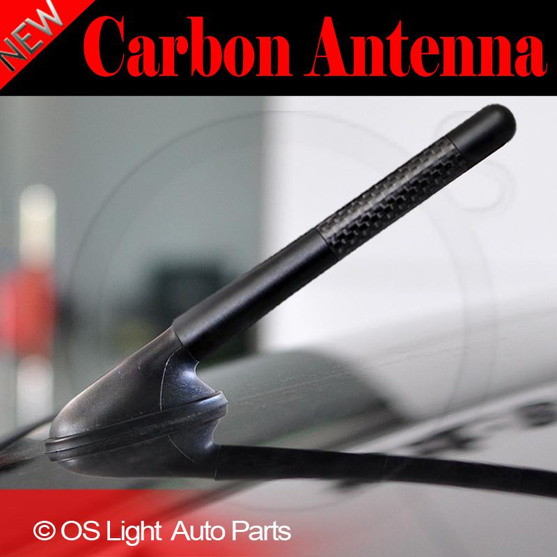 Pontiac g5/g6 5" carbon fiber screw type black aluminum short radio antenna mast
