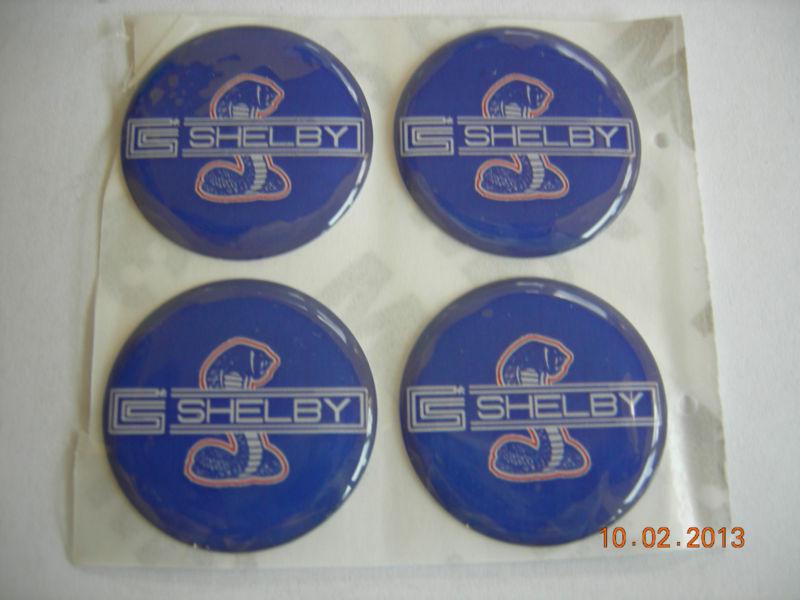Ford mustang boss cobra emblem logo sticker decal plastic set of four