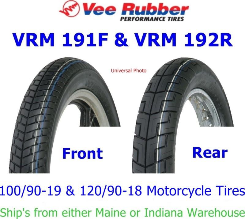 100 90 19 & 120 90 18 vee rubber vrm 191f & vrm 192r  motorcycle tires