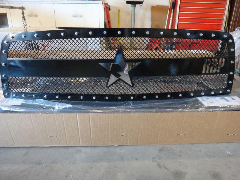 2010-2013 dodge ram 2500/3500 rx-3 series studded billet grille-black!