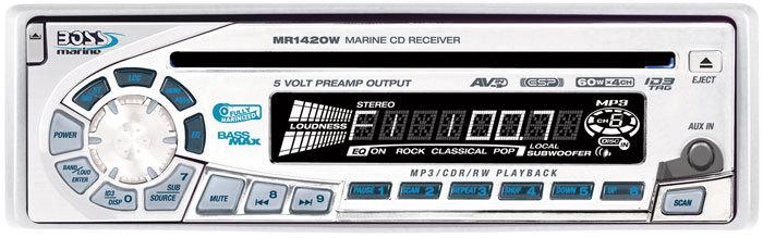 Boss audio systems am/fm/mp3 marine receiver mr1420w