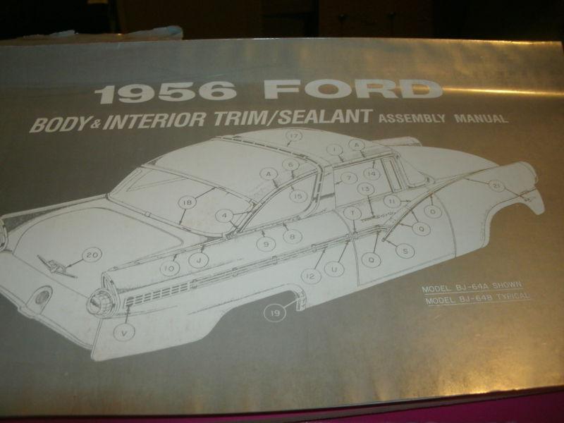 1956 ford fairlane crown victoria body interior trim assembly manual sale price
