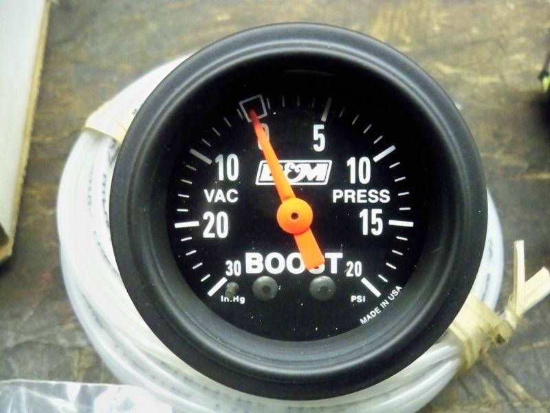 B & m boost/vacuum gauge 2" new