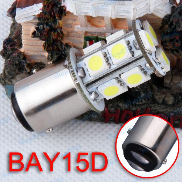 1157 bay15d 13 smd pure white tail brake turn signal led car light bulb lamp