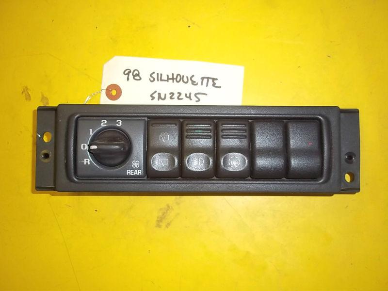 98 oldsmobile silhouette rear blower wiper fog lamp traction control switch bank