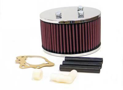 (2) k&n custom air filter 5 7/8" dia round red cotton gauze element 56-1622