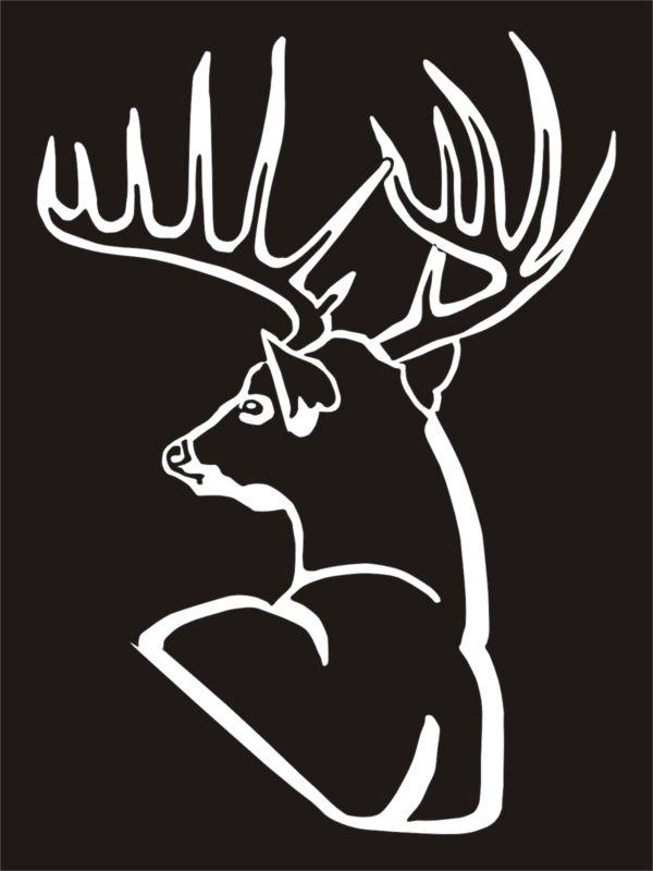 Monster whitetail buck deer mount 13 pt hunting vinyl decal sticker