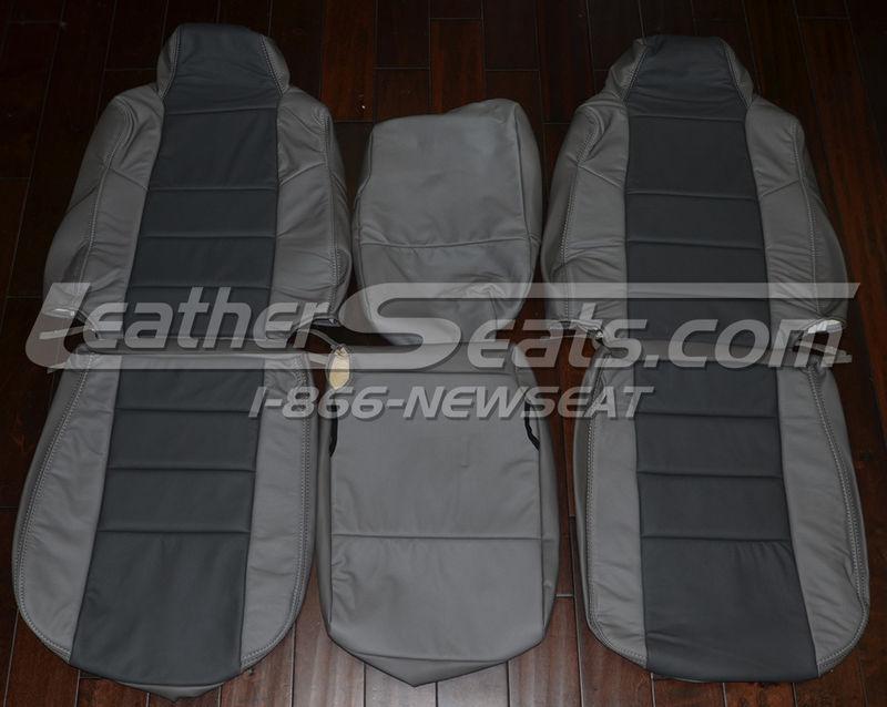 2002 - 2003  ford f-250 f-350 super crew custom leather seat covers f250 f350