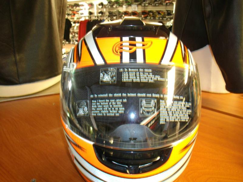 New fulmer motorcycle helmet trident flame size xl