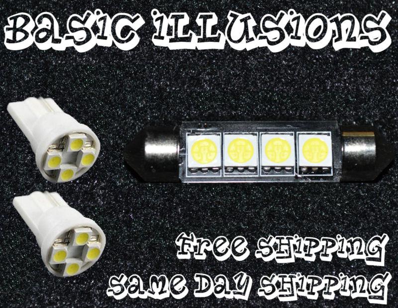 Green 1 211 4smd dome map light + 2 194 4led license plate courtesy bulb