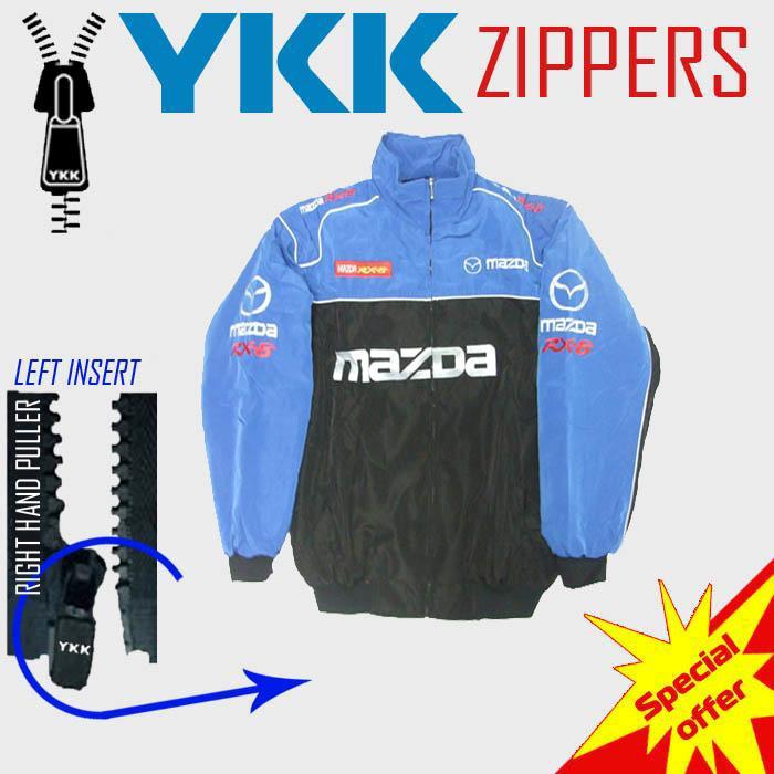 Mazda rx-8 racing jacket coat royal blue and black all youth/adult sizes ykk zip