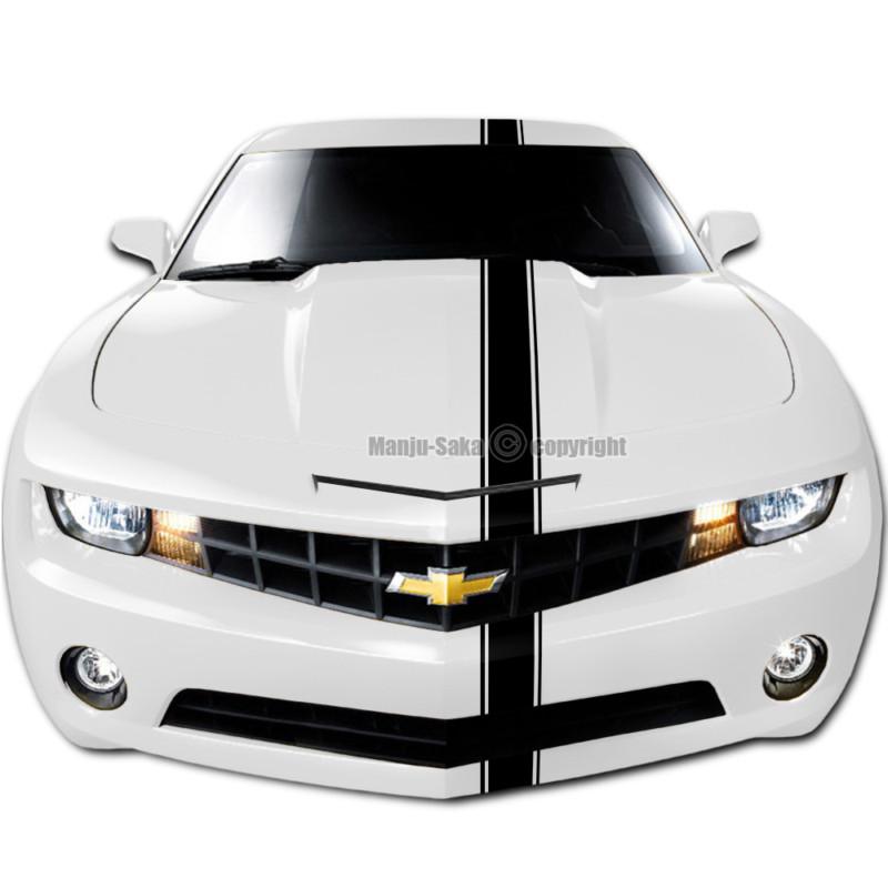 Chevrolet camaro rally stripes 2009-2013 vinyl decals precut kit 4" black ca2042