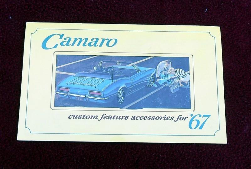 67 camaro custom feature accessories booklet very cool