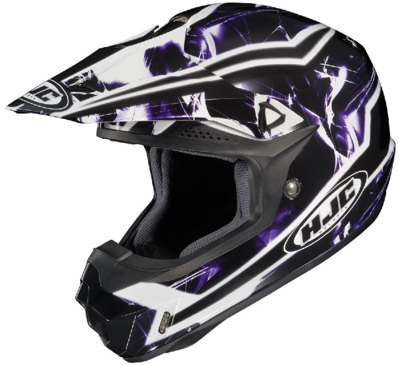 Hjc large purple cl-x6 hydron dirt bike motox off-road helmet lrg l motocross mx