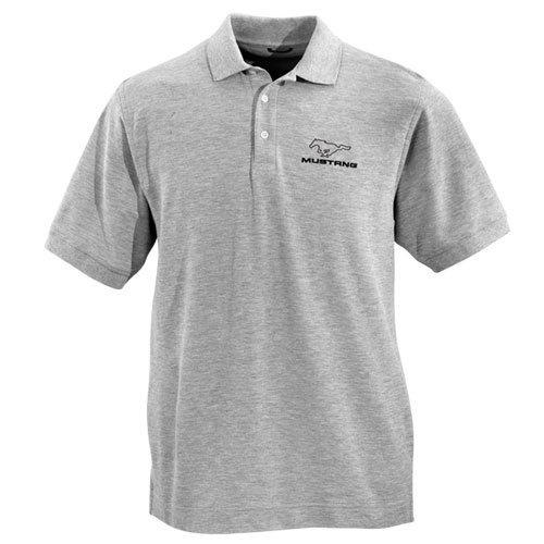 New ford mustang pony grey size m l or xxl peruvian pima cotton polo shirt!