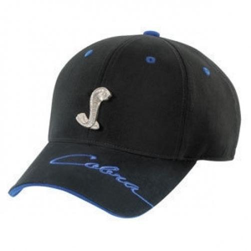New ford mustang svt cobra torino metal emblem black w blue hat/cap!! ford gt500
