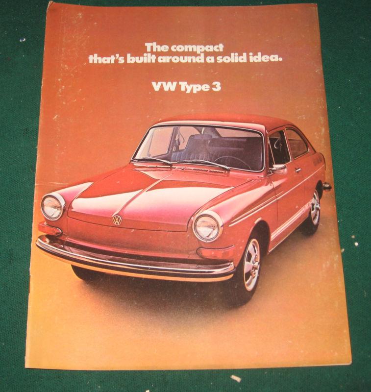 1972 volkswagen vw type 3 dealer sales brochure; 16 pgs