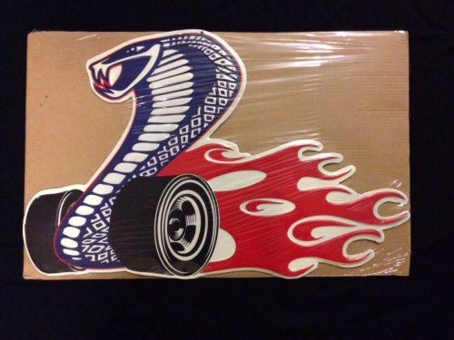 Shelby gt500-350 ford mustang cobra, snake metal sign garage car man cave wall