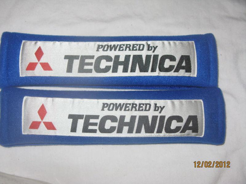Mitsubichi  technica blue racing  seat  belts  shoulder  pads  new in package
