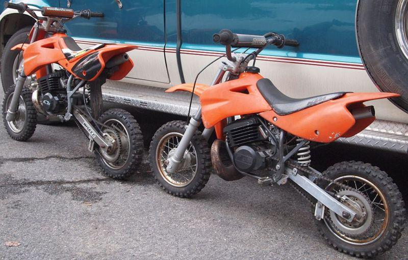 Pair of 1998 ktm 50 project/parts bikes one is a senior the other a junior