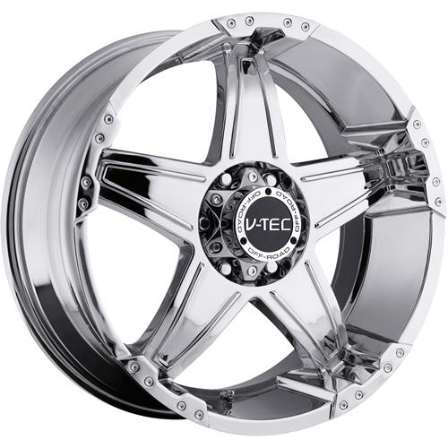 17x8.5 chrome v-tec wizard  5x5.5 -12 rims open country at ii lt235/80r17