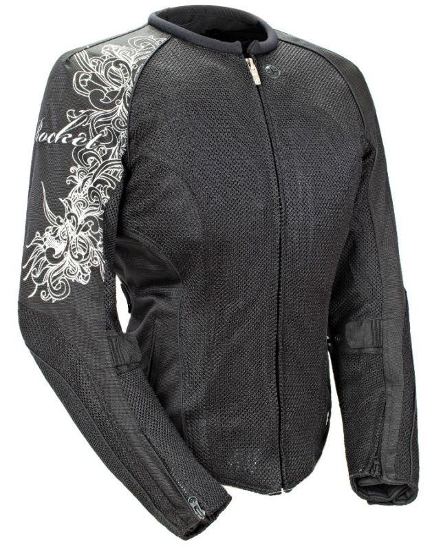 Joe rocket ladies cleo 2.2 black medium textile mesh motorcycle jacket womens md