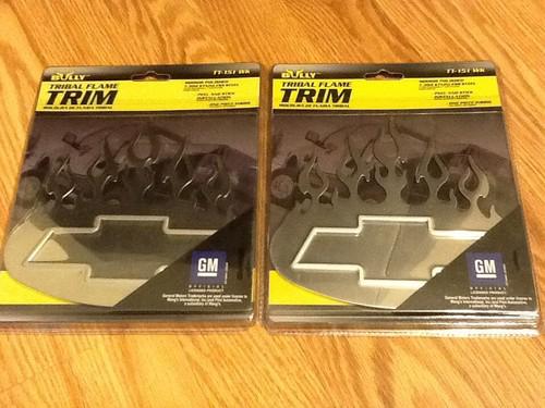 Bully  stainless steel chevy tribal flame trim - nip set of 2