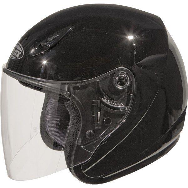 Black m gmax gm17 open face helmet