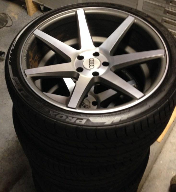 20 inch 20x10.5 vossen cv7 graphite machined 5x112 et+30 tires toyo wheels rims