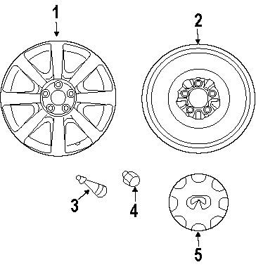 Infiniti 40224ej20a genuine oem factory original wheel nut