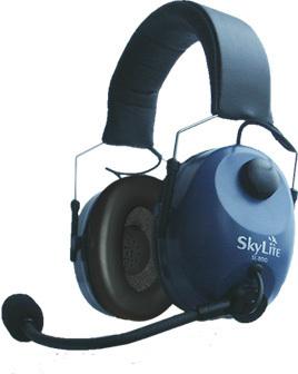 Sl-800 skylite aviation pilot headset, dual plug for ga  with free bag, foldable
