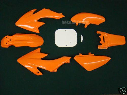Orange color style plastic kit for honda xr50 crf50 dirt bike new unused