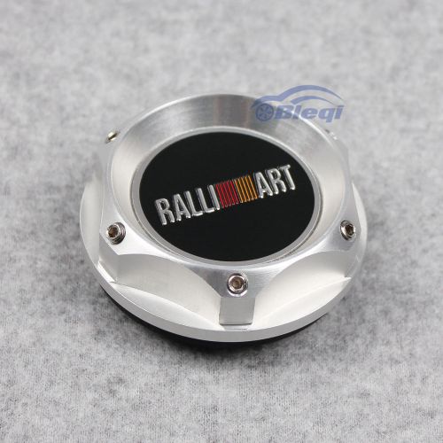 Ralliart racing silver engine oil filler caps tank cover fit for mistubishi