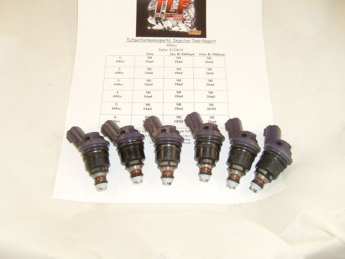 Fits nissan 1993-95 300zx tt set of 6 440cc direct fit fuel injectors