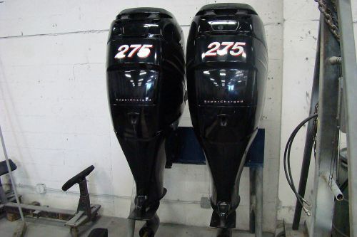 Mercury verado 275 hp 25&#034; pair outboard motors 350 hours