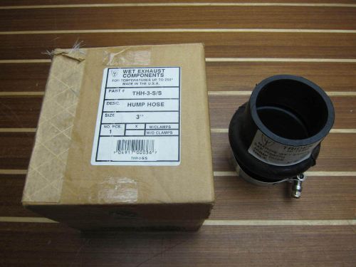 Trident rubber thh-3-ss high temp 3&#034; wet exhaust hump hose thh3ss new