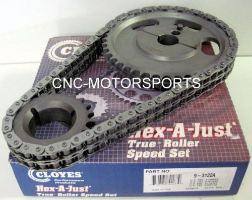 Bbf bb ford v8 429 460 hex-a-just true roller timing chain kit cloyes 9-3122a