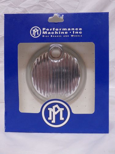 Performance machine touring fluted fuel door - chrome - &#039;08-&#039;15 models - new