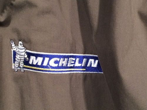 Michelin tire jacket embroidered bib figure and logo bibendum michelin man tires